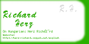 richard herz business card